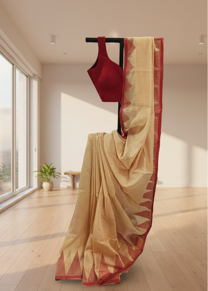 Lalrekha Cotton Saree