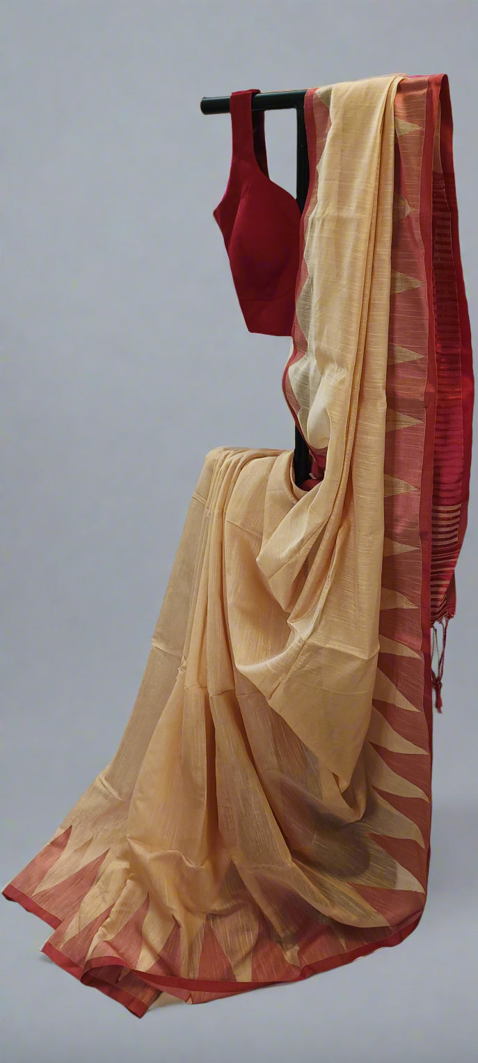 Lalrekha Cotton Saree