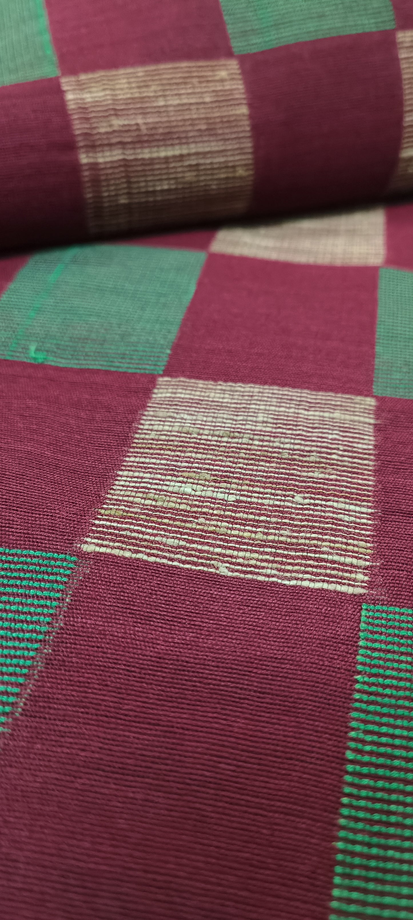Temple Moss & Madder Cotton Saree
