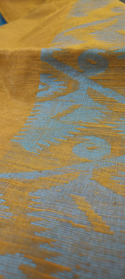 Horizon Dust Cotton-Linen Saree
