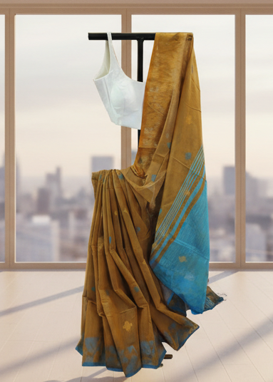 Horizon Dust Cotton-Linen Saree