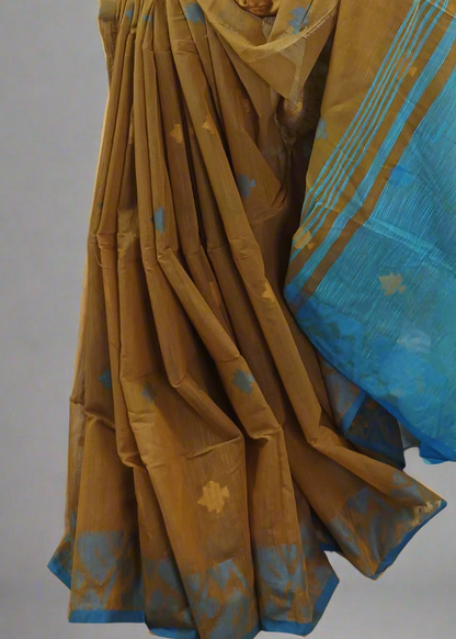 Horizon Dust Cotton-Linen Saree