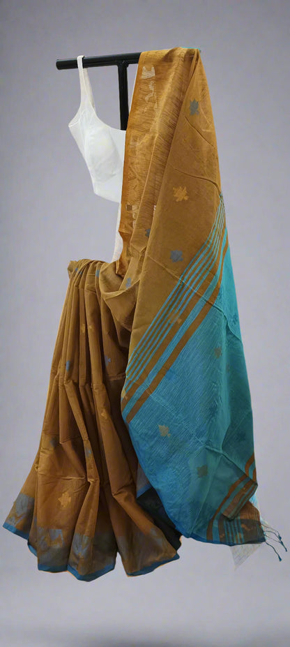 Horizon Dust Cotton-Linen Saree