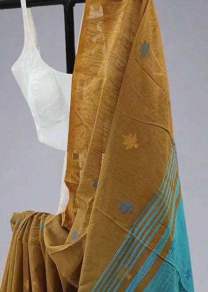Horizon Dust Cotton-Linen Saree