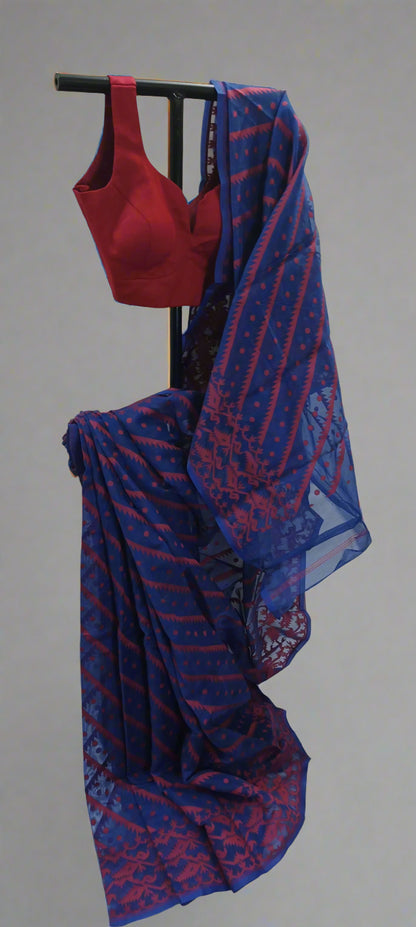 Neelrudhira Dhakai Taant Saree