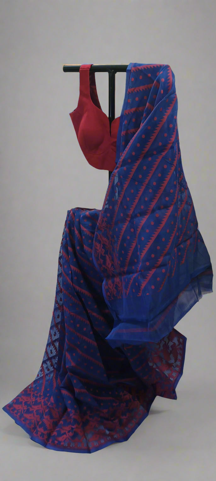 Neelrudhira Dhakai Taant Saree