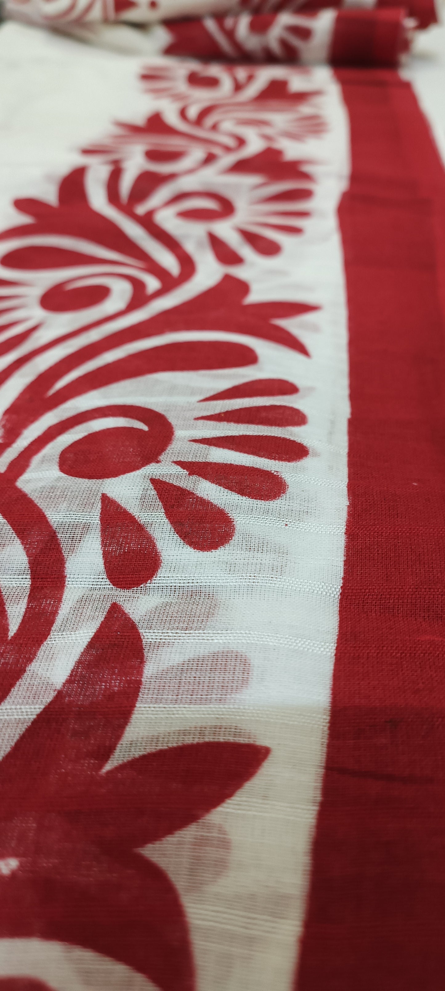 Shwetroj Cotton Handblock Saree