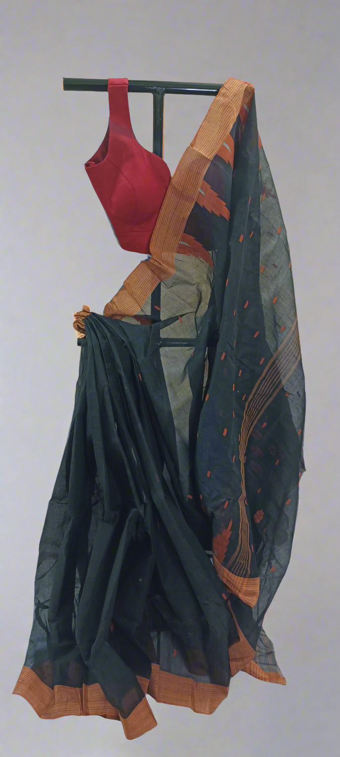 Midnight Kansa Dhakai Taant Saree