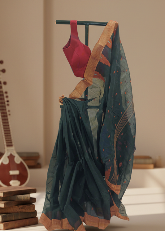 Midnight Kansa Dhakai Taant Saree