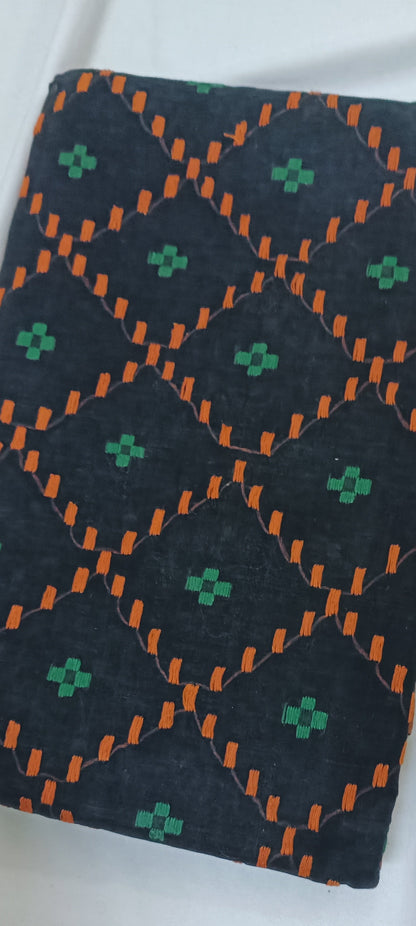 Shondhya Raag Black Dhakai Taant Saree