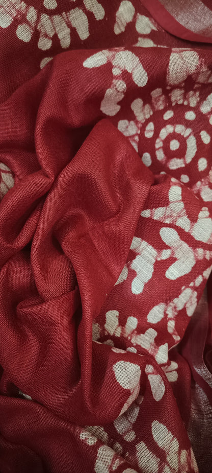 Rakta Gulaal Batik Cotton Saree