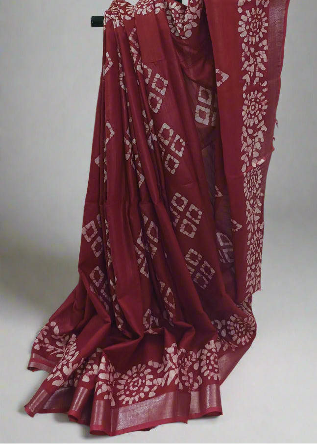 Rakta Gulaal Batik Cotton Saree