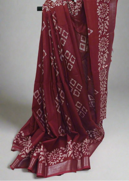 Rakta Gulaal Batik Cotton Saree