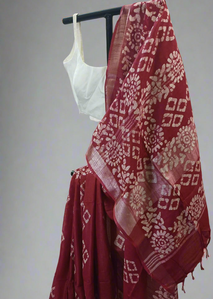 Rakta Gulaal Batik Cotton Saree