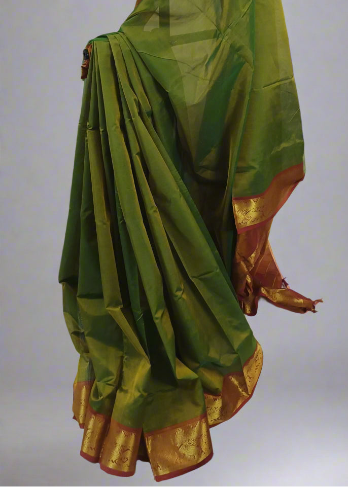 Kaanchan Harit Silk Cotton Saree