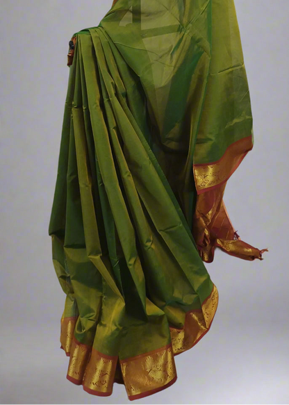 Kaanchan Harit Silk Cotton Saree