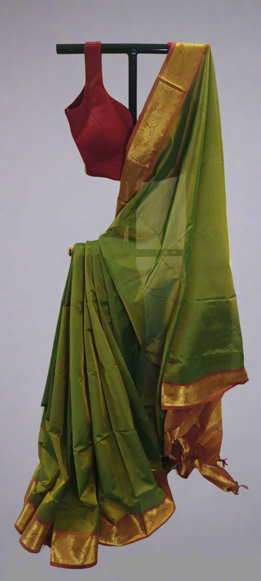 Kaanchan Harit Pure Silk Saree