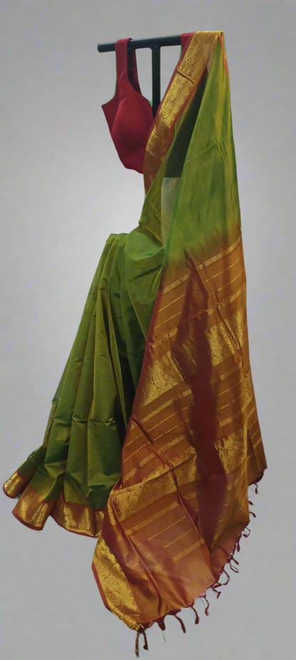 Kaanchan Harit Pure Silk Saree
