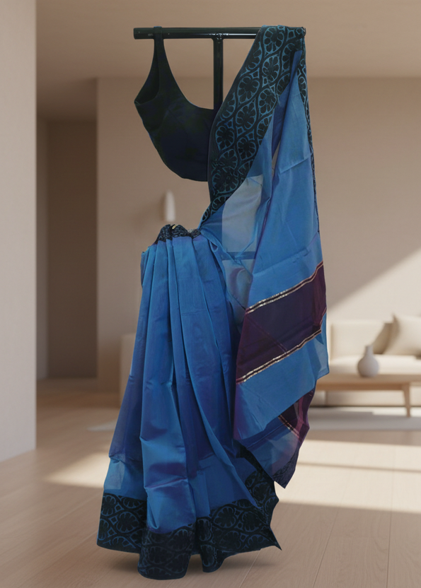 Nilanjana Bloom Muslin Saree
