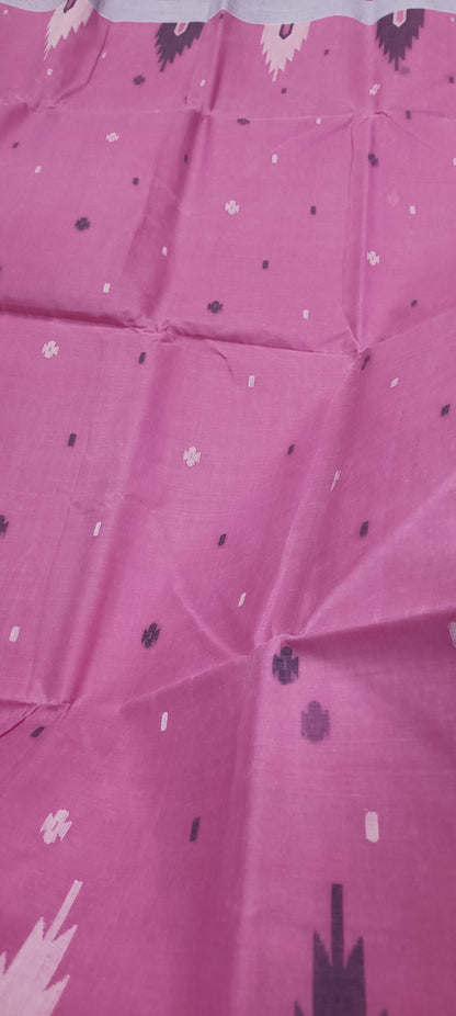Pink Dusk Muslin Cotton Saree