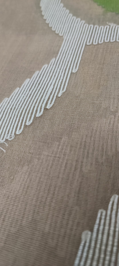 Gul-Abhaar Hand Embroidered Muslin Saree