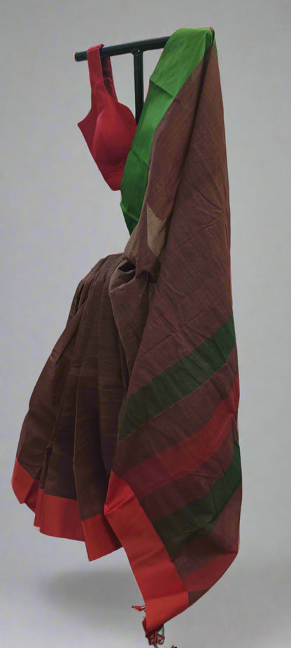 Sindoor Maati Dhakai Taant Saree