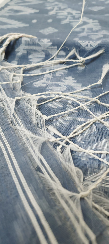 Neelshobha Jamdani Cotton Saree