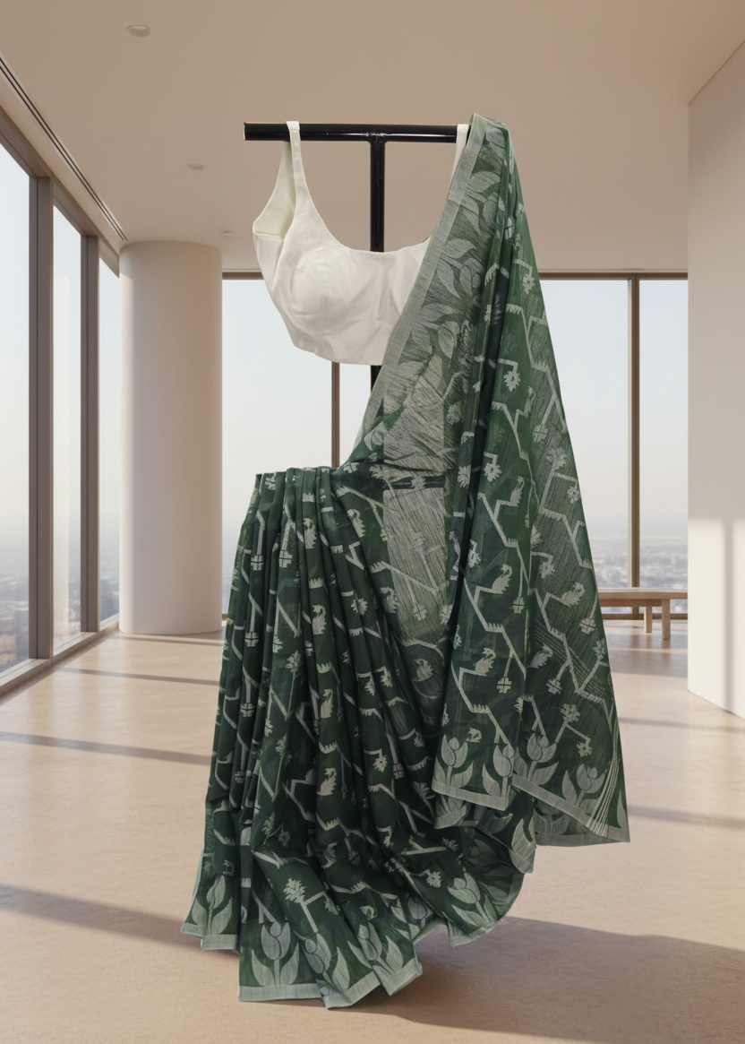 VANIRA Muslin Cotton Saree