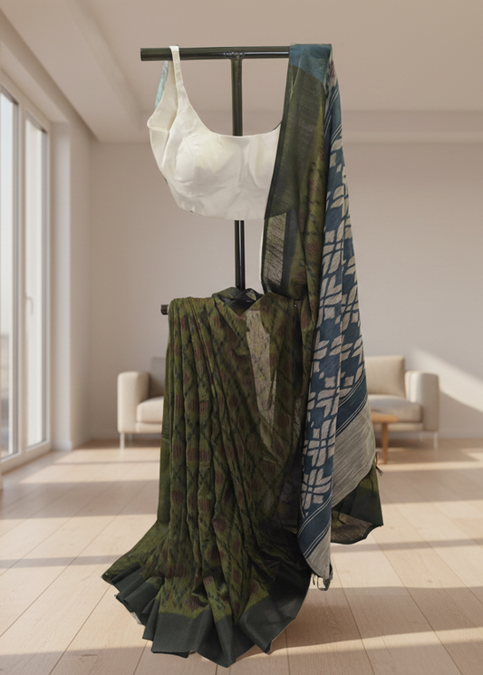 VANARAMBH Kotki Cotton Saree