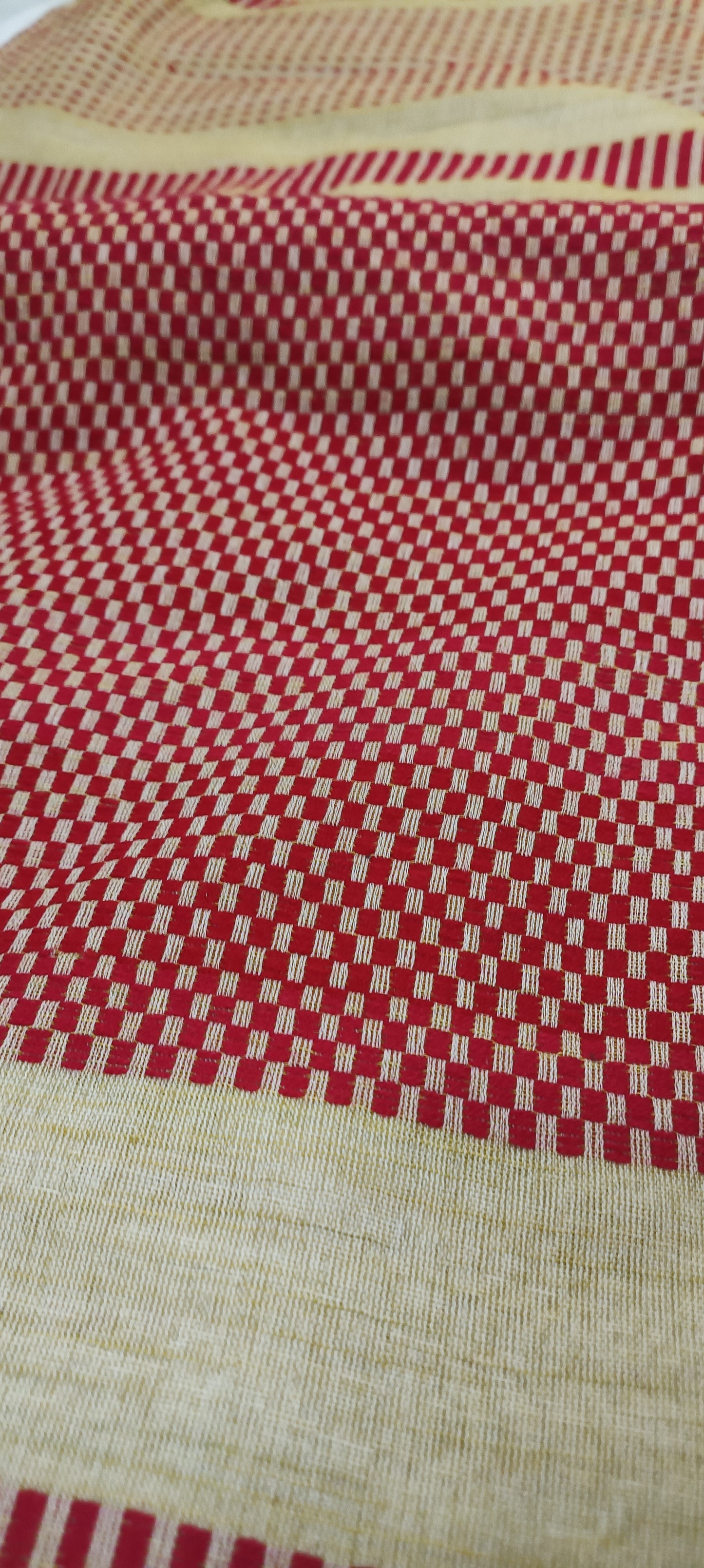 RAKTIMA Kantha Stitch Cotton Saree