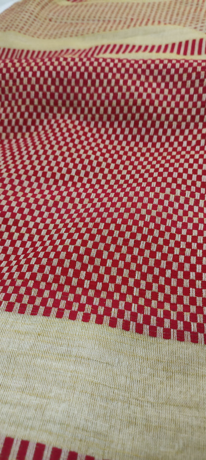 RAKTIMA Kantha Stitch Cotton Saree