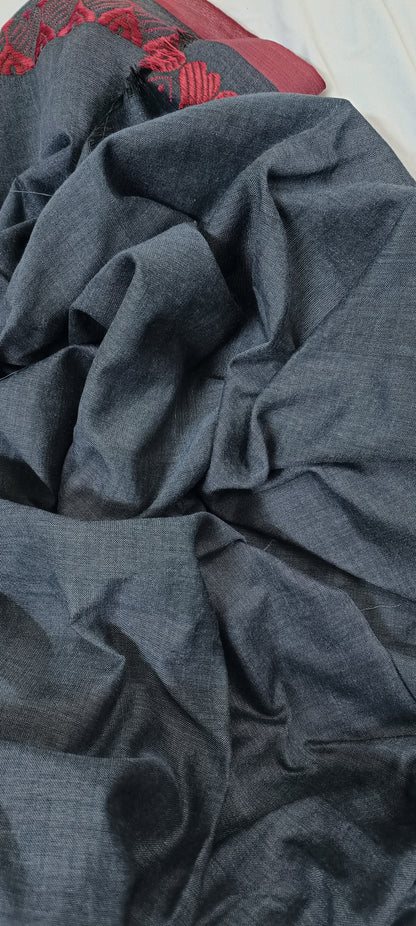 RAKTASHA Handwoven Cotton Saree