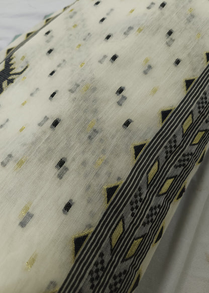 Shwet Rekha Soft Jamdani Saree