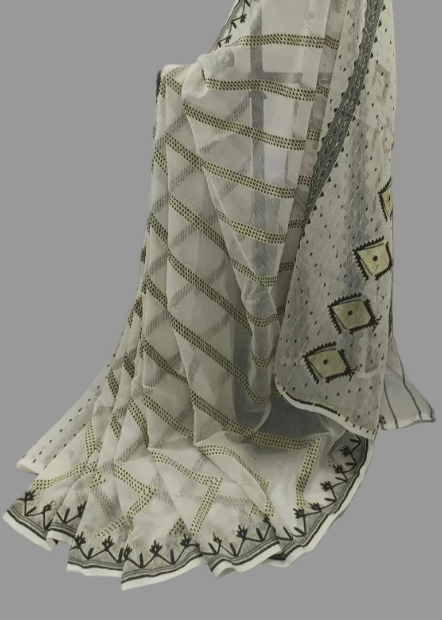 Shwet Rekha Soft Jamdani Saree