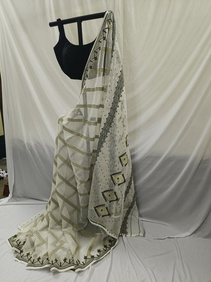 Shwet Rekha Soft Jamdani Saree