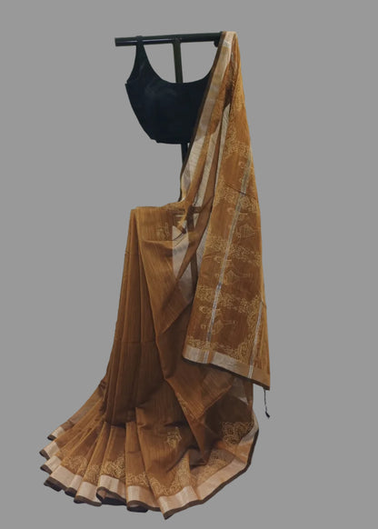 Mrittika Raag Printed Cotton Saree