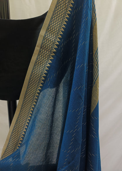 Neel Sutra Cotton Saree