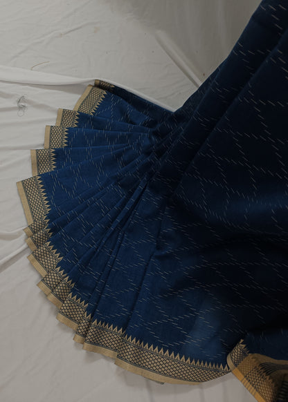 Neel Sutra Cotton Saree