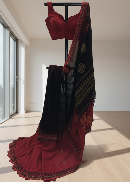 Agni Noir Cotton Saree