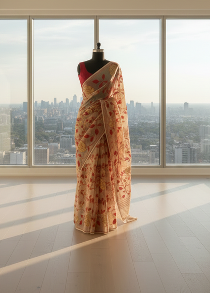 Komol Pankhuri Jamdani Cotton Saree