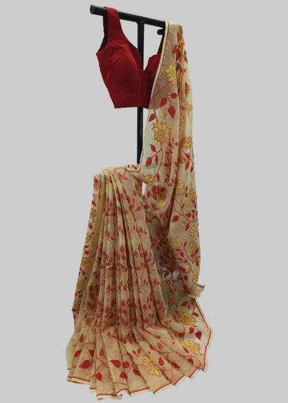 Komol Pankhuri Jamdani Cotton Saree