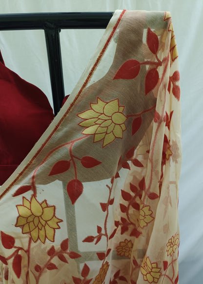 Komol Pankhuri Jamdani Cotton Saree