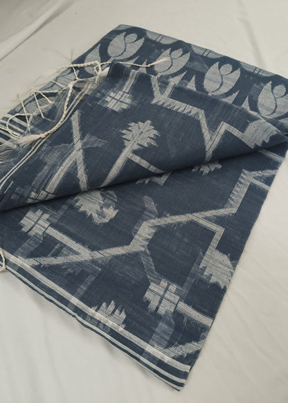 Neelshobha Jamdani Cotton Saree