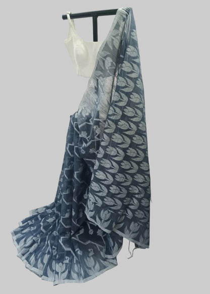 Neelshobha Jamdani Cotton Saree