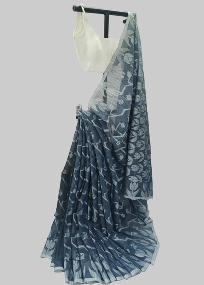 Neelshobha Jamdani Cotton Saree