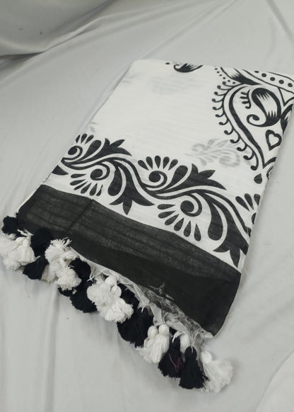 Shwet Rekha Cotton Saree
