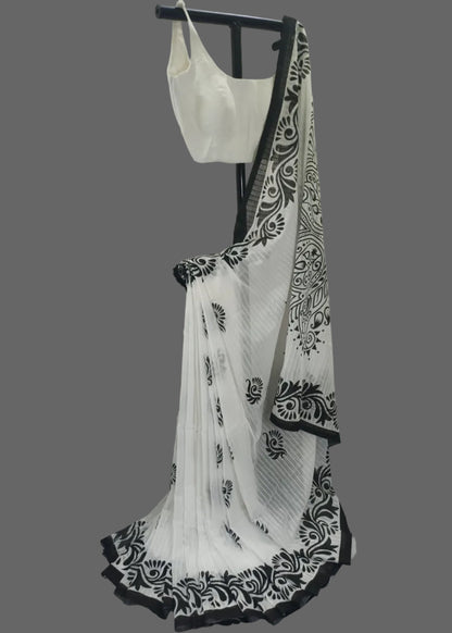 Shwet Rekha Cotton Saree