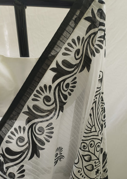 Shwet Rekha Cotton Saree