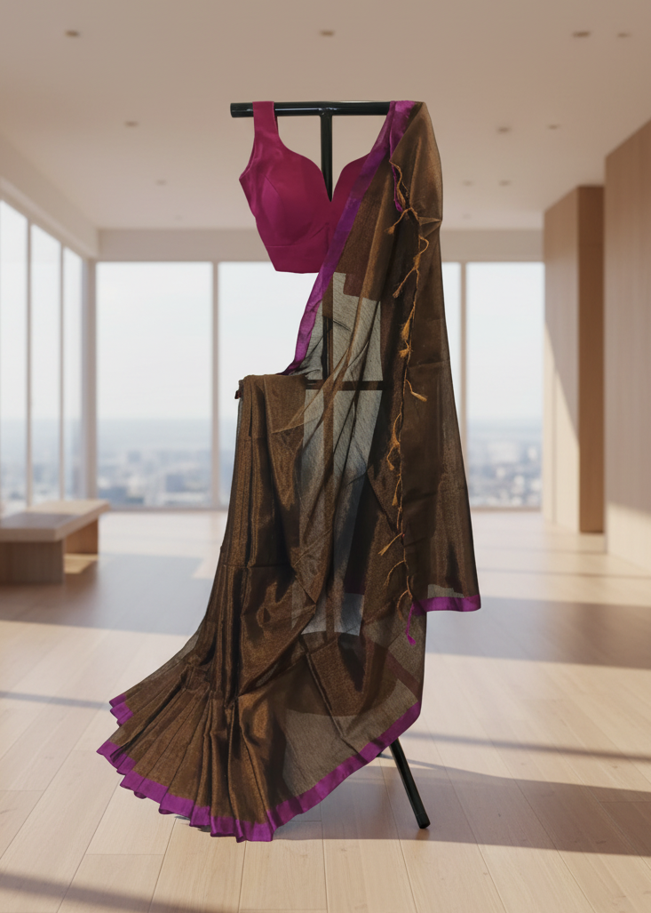 Mrinalika Tissue Linen Saree