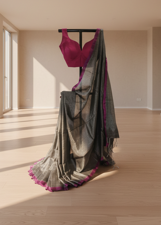 Nilaya Tissue Linen Saree